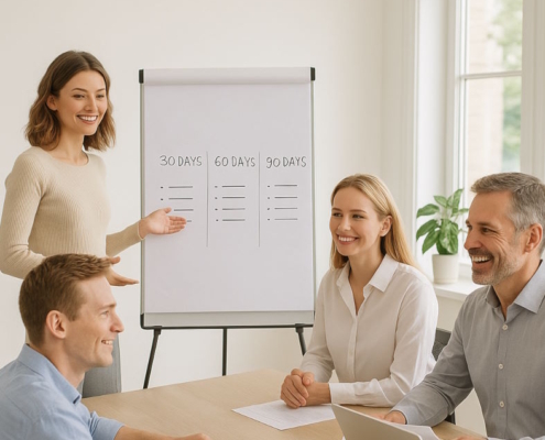 Creating a 30 60 90 Plan for Interviews, Starting a Job, and Team Transitions (Includes Template)