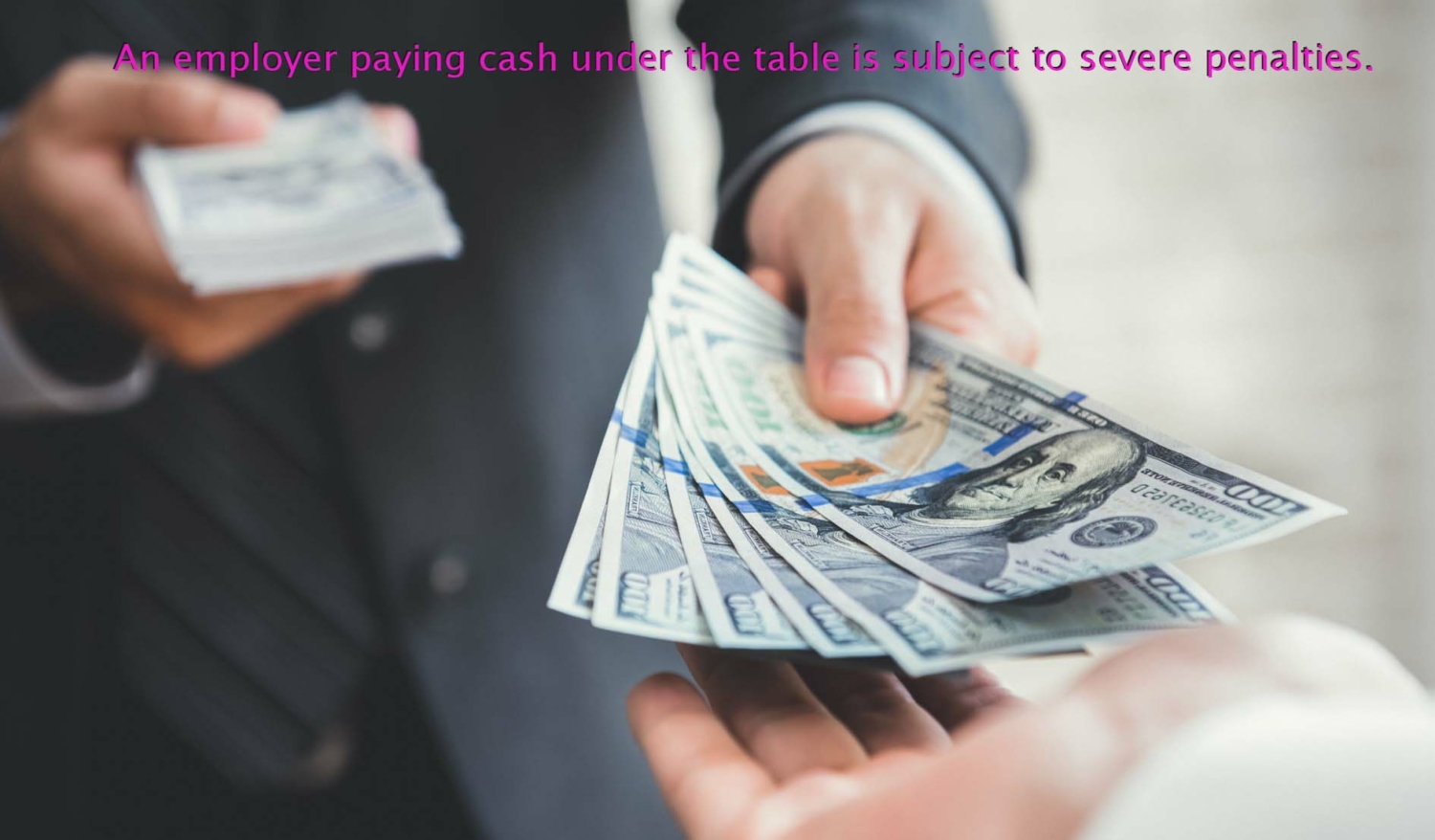 What happens if you get caught working under the table? Nakase Law Firm